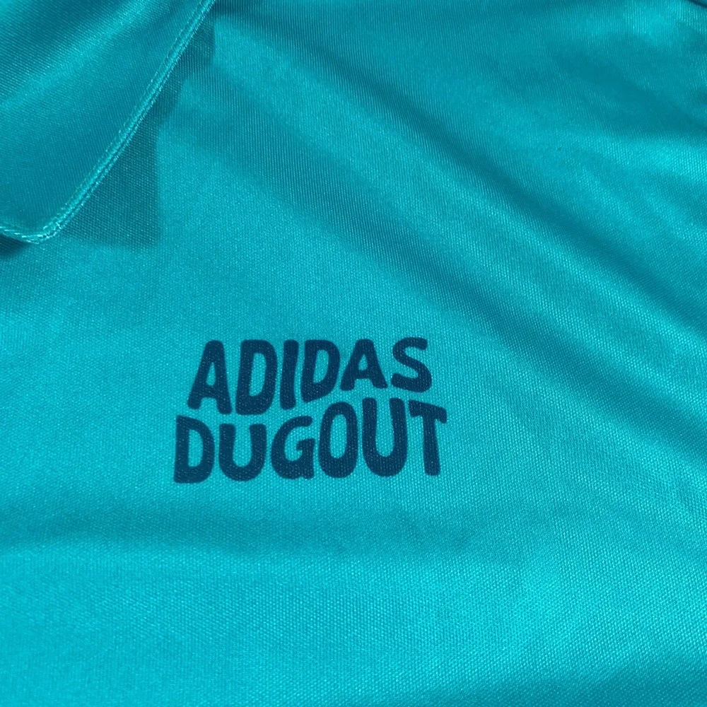 Adidas Dugout Summer Bash Prime Green Polo Shirt Mens Size XL Blue Performance